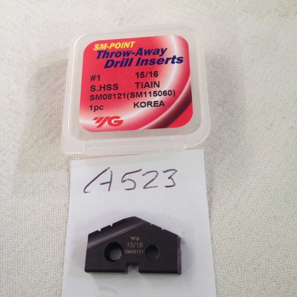 1 NEW 15/16" YG SPADE DRILL INSERT BIT SM08121. 1 TA. S.HSS TiALN. (A523) eBay