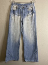 Baggy High Rise Jeans Womens Size 28 Relax Wide Leg Y2K Shein Denim