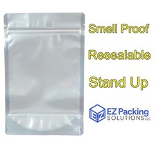 110 Pcs Mylar Zip Seal Bags 1 Quart 6  x 9" Smell Proof Heat Seal Stand Up Clear