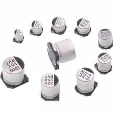 10V 16V 25V 35V 50V 63V 100V SMD Chip Aluminum Electrolytic Capacitor 1uF~1000uF