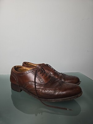 Polo Ralph Lauren Vtg Leather Sz 9.5 Wingtip Brogue Bench  display picture 1