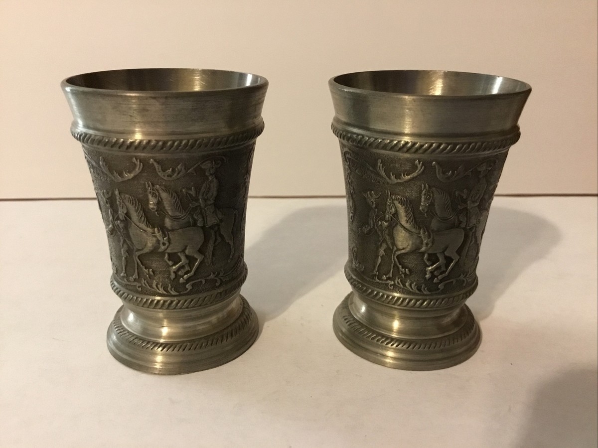 Vintage Pewter Rein Zinn SKS Design Rare German Metal Cup 92