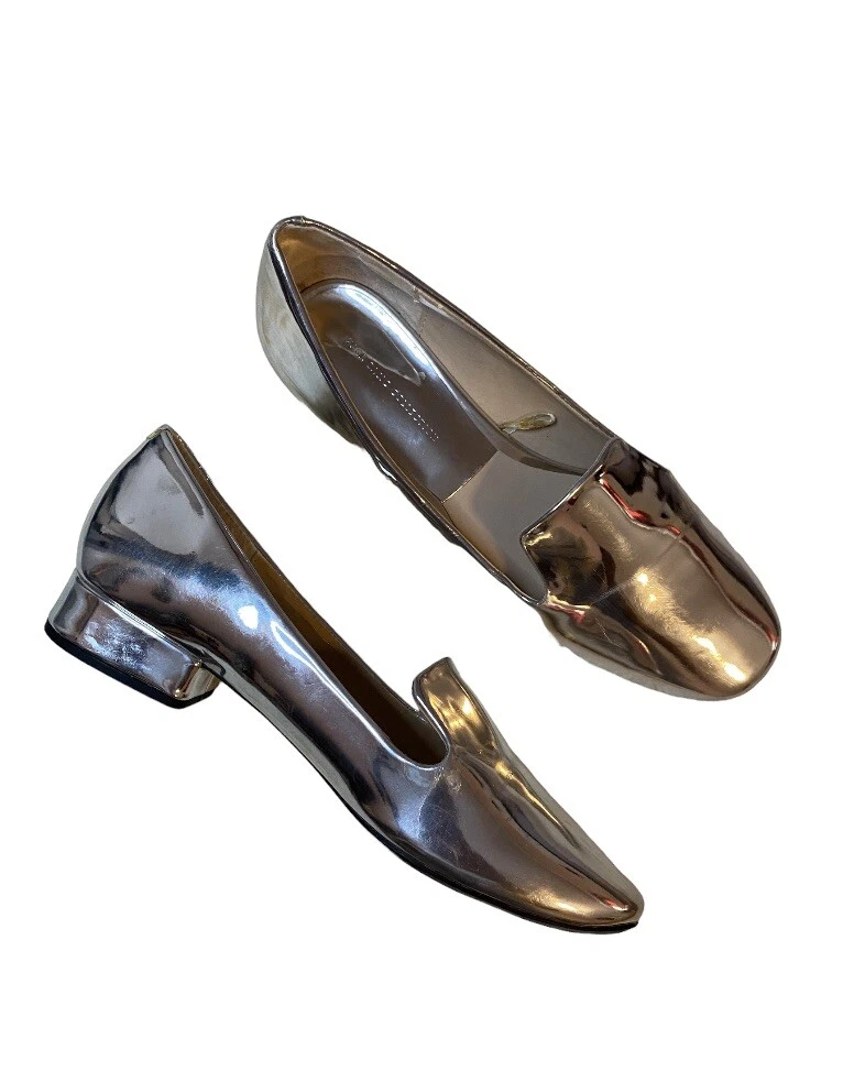 tornado fantastisk forretning ZARA Mirrored Silver Loafers | eBay