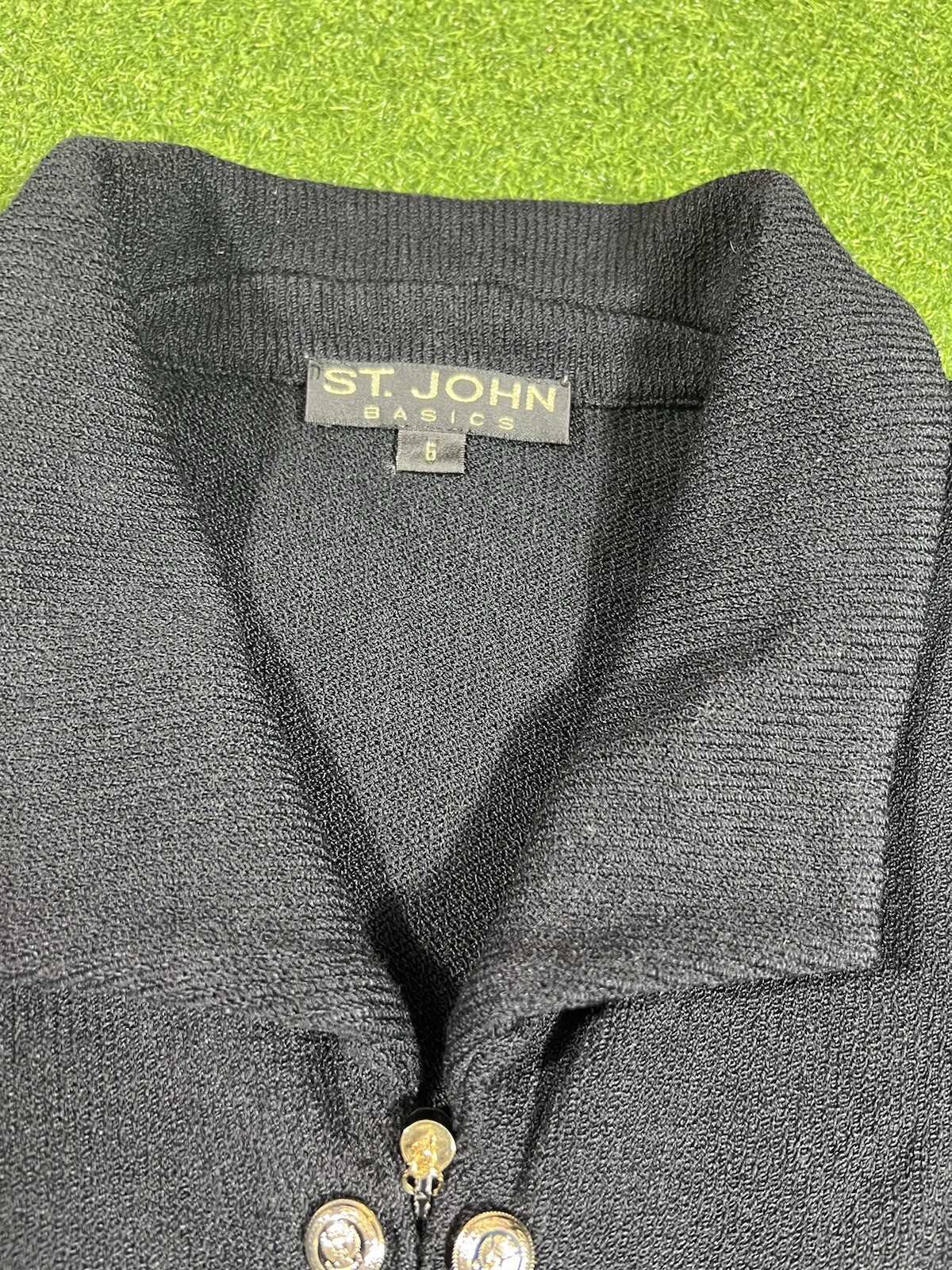 St. John Basic Knit Sweater Jacket Size Petite 6 … - image 3