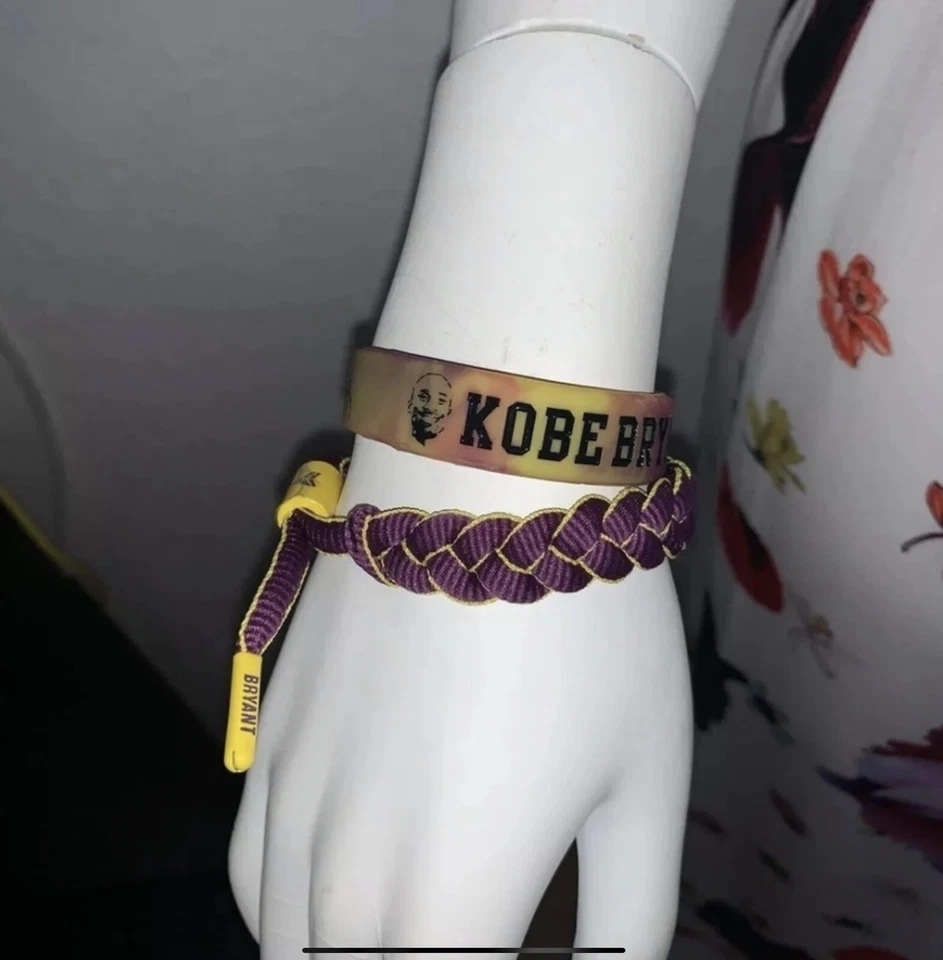 KOBE BRYANT UNISEX 可调弹力运动手链 2 件套 — 第 2/4 张图片