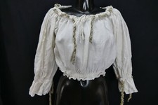 Size 40 costume blouse white blouse for dirndl linen with cord ruffles tb9901