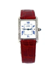 Cartier Must Diamond Sterling Silver Watch 2414