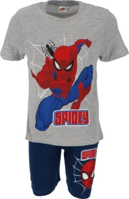 Spiderman Schlafanzug Pyjama Shorty Shortama Größen: 110/116 122/128 134/140