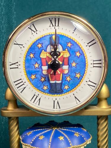 Avon Geschenksammlung 1997 Nussknacker musikalisches Jubiläum Glas Kuppel Uhr Neu im Karton - Bild 8 von 21
