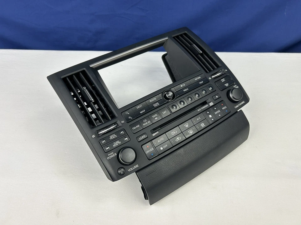 04-05 Infiniti FX35 FX45 CD SAT Radio Reproductor Panel de Control de Climatización Bisel 2004 Foto 3 de 4