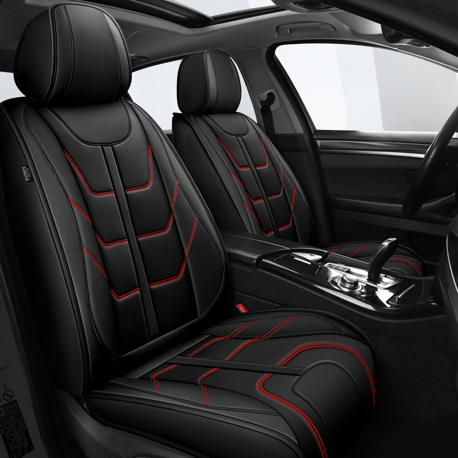 Premium Faux Leather Car Seat Covers Full Set for ACURA ILX 2013-2019