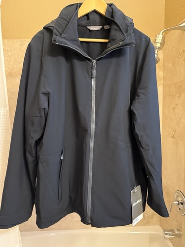 Veste De Ski Eddie Bauer WeatherEdge Femme XL - Bleu/Gris, Capuche, Fermeture - Très Bon État