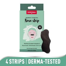 Sirona Blackhead Remover Bamboo Charcoal Nose Strips for Women Pack of 4 Strips