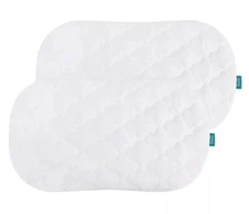 Lot of 2 Biloban white bamboo bassinet waterproof mattress covers