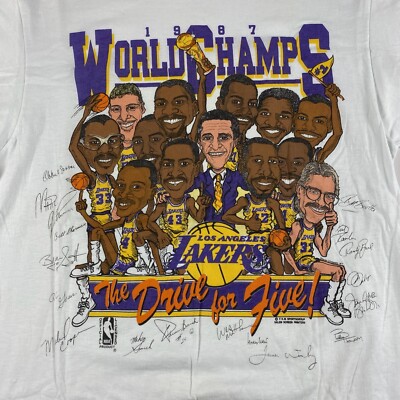 Vintage LA Lakers 1987 World Champs Caricature 80's Shirt