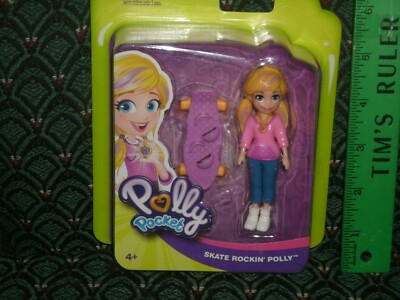 NEW ~ Polly Pocket ~ SKATE ROCKIN' POLLY ~ Doll ~ Mattel * 2018 *  