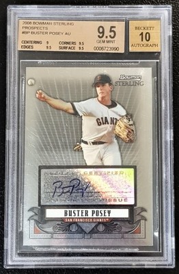 Buster Posey 2008 Bowman Sterling Rookie RC Auto BGS 9.5 / 10 SF 
