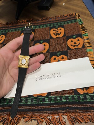 Joan Rivers Watch. Vintage. Excellent condition. Vintage Joan Rivers Classic Red Leather Watch Gold Tone  main image 2
