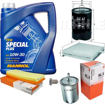 MAHLE Inspektionspaket 5 L MANNOL Special Plus 10W-30 für VW Golf II 1.3 Cat
