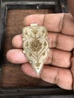 COLGANTE DE JADE NEFRITA 100% NATURAL TAKTI HALDLI MUGHAL ANTIGUO SIGLO XVIII ANTIGUO