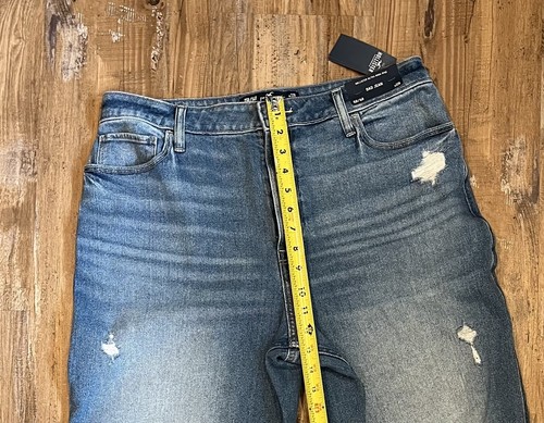 Hollister Women's Ultra High Rise Dad Jeans Size 15R/14R Blue Destroyed NWT - Picture 9 of 9