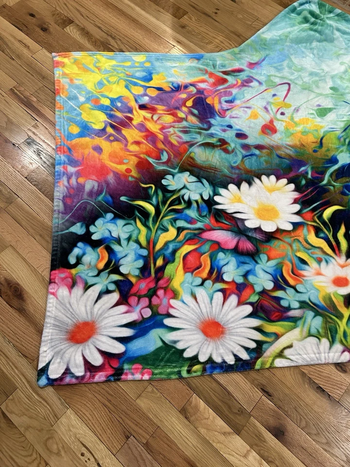 Electro Threads Dreamy Floral Con Capucha Micro Polar Manta Boho Flores Foto 2 de 4