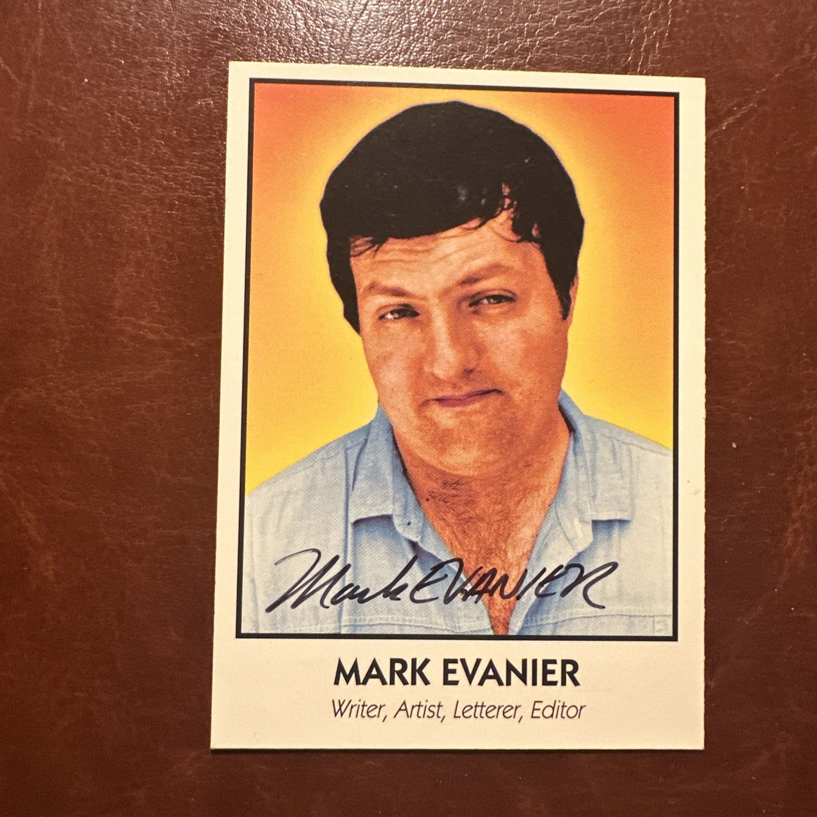 Mark Evanier Signed Trading Card