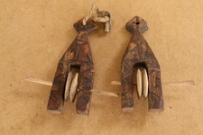 Vintage Decoration Rustic Primitive Wood Weaving Loom Parts Farmhouse 19th.