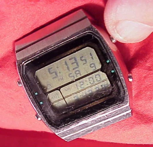 Used Vintage Seiko Running Man Alarm Chronograph A714-5050 RUNS hands no set