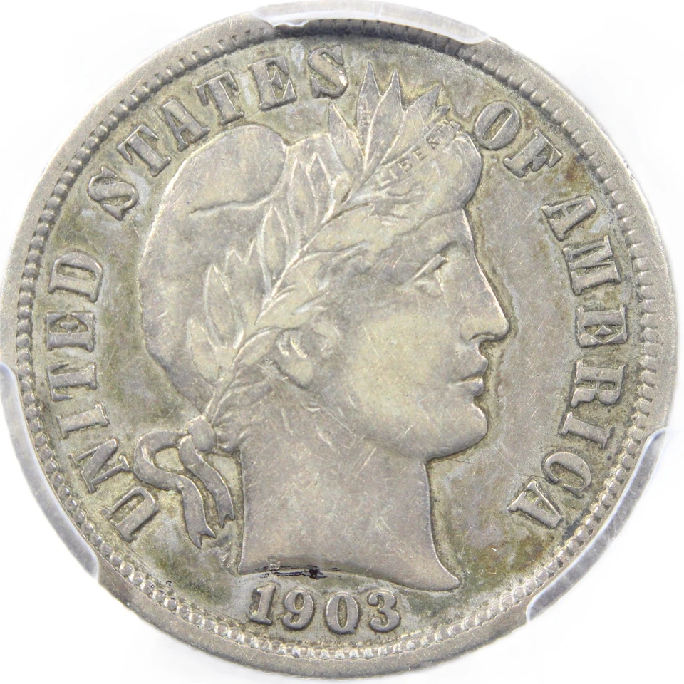 1903-S 10C PCGS/CAC XF45 - Barber Dime - Key Date - Image 3 of 4