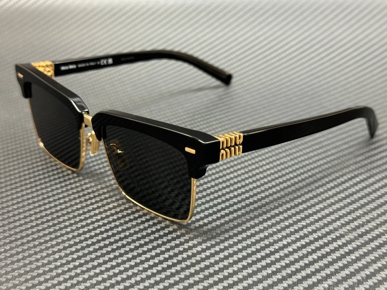 Miu Miu — MIU MIU MU 10ZS 1AB5S0 Black Grey Women's 54 mm Sunglasses
