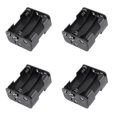 4X Side Spring 6 x 1.5 V AA Battery Holder Case Box Black M7N51186