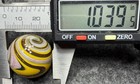Handmade Marble Gold Lutz ( Corkscrew - Spiral ) 1 Inch +-  (S13) — photo 5
