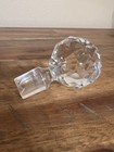Cut Glass Perfume Bottle with Faceted Stopper, 5 Inch Decorative Bottle Vintage — photo 8