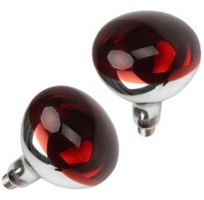 2 Pack 150W Infrared Heat Lamp, Red Heat Light Bulb for Food Service, Brooder...