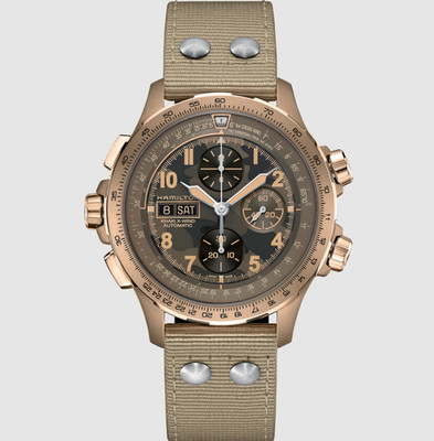 Hamilton Khaki Aviation X-Wind Auto Chrono Brown Dial Men's Watch H77916920