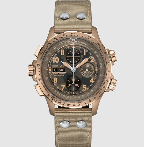 Hamilton Khaki Aviation X-Wind Auto Chrono Brown Dial Men's Watch H77916920