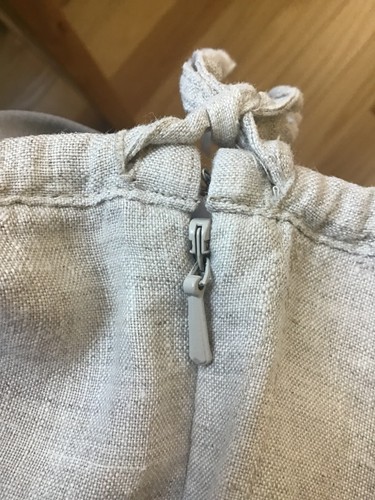 Talbots Petites Women’s Natural Oatmeal 100% Irish Linen Midi Flare Skirt 6P - Picture 11 of 12
