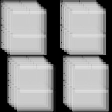 20 Sheet Binder Pockets Inserts with Three pockets A4 Size 4 Hole Binder Fold...