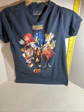 Sonic the Hedgehog Graphic T-Shirt Boy's Blue Short Sleeve Size M