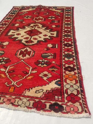 Vintage Handgeknüpfter Traditioneller Orientteppich Wolle Mehrfarbig 192x124cm - Bild 11 von 12