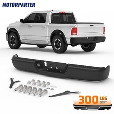 Black Rear Bumper For 2009-18 Dodge Ram 1500 2010-12 2500 3500 Wo Sensor Hole Black Rear Bumper For 2009-18 Dodge Ram 1500 2010-12 2500 3500 Wo Sensor Hole