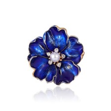 Rhinestone Flower Pin Camellia Drop Oil Brooch Big Large Rose Bouquet Brooch ...