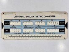 Vintage Universal English Metric Converter Slide Rule Calculator Made in USA