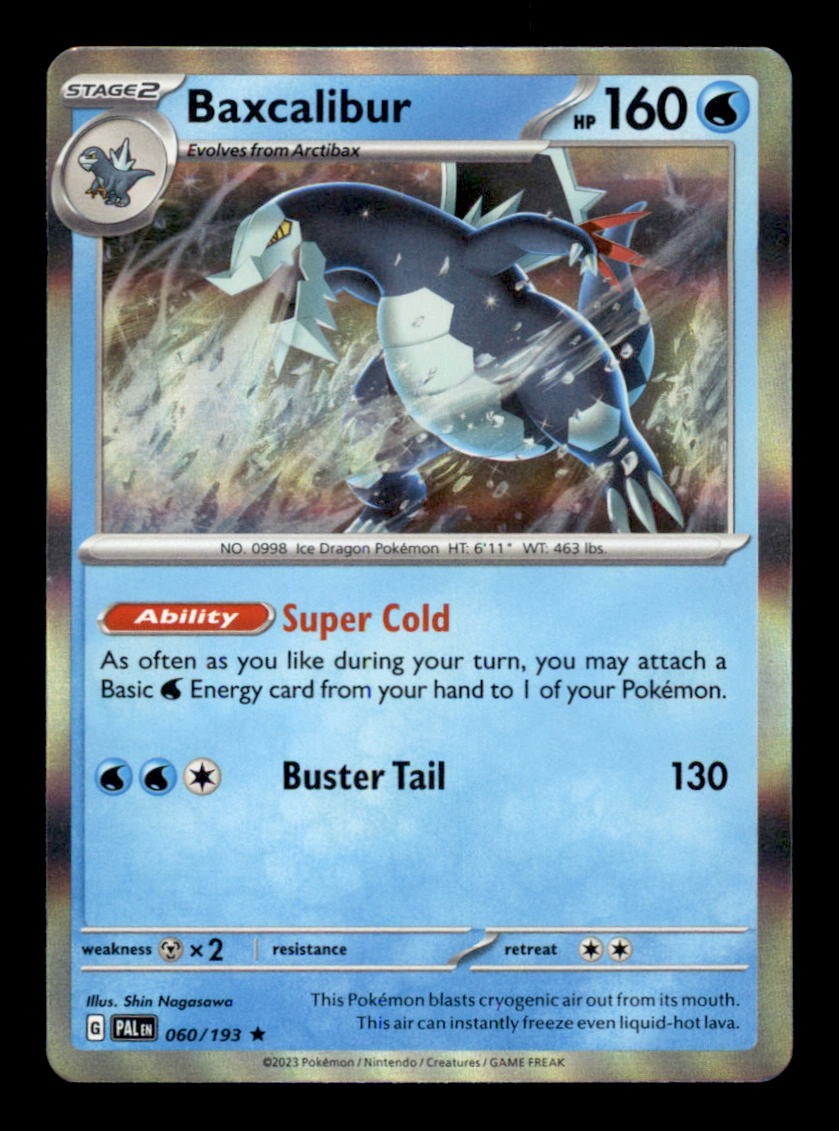 BAXCALIBUR 060/193 HOLO RARE PALDEA EVOLVED NM/M