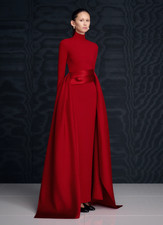 AUTH Solace London The Olivia Maxi Dress in Crimson Red UK8