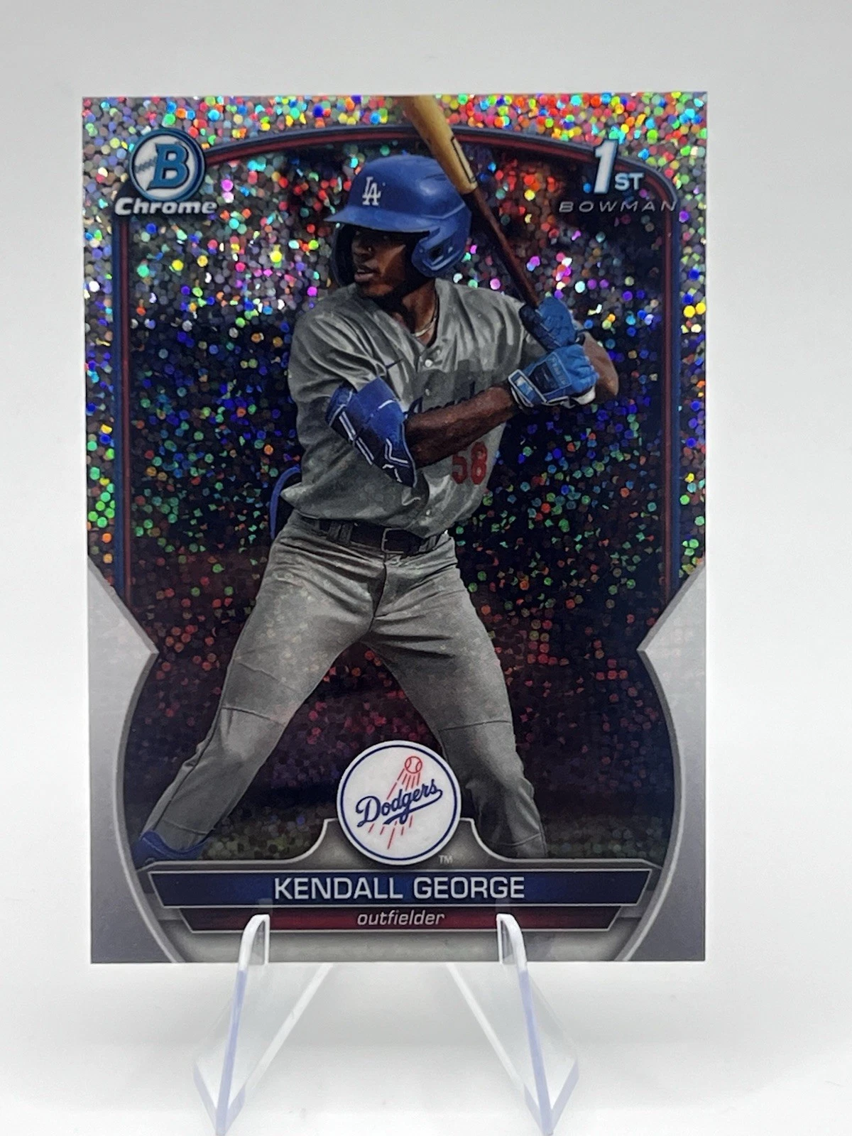 KENDALL GEORGE 2023 BOWMAN CHROME DRAFT 1ST SPARKLE REFRACTOR