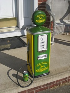 2005 John Deere Gearbox Pedal Car Gas Pump Tractor Toy Advertising Sign ! 33"