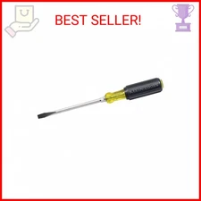 Klein Tools 602-4 1/4-Inch Keystone-Tip Screwdriver, Made in USA, with 4-Inch He