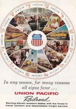 1960 Union Pacific Railroad: In Any Season Zodiac Vintage Print Ad
